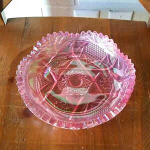 LE Smith Woodrose Pink Iridescent #3551 Heritage Series "Buzz Star" Carnival...